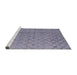 Sideview of Machine Washable Industrial Modern Slate Blue Grey Blue Rug, wshurb3180