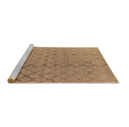 Sideview of Machine Washable Oriental Brown Industrial Rug, wshurb3180brn