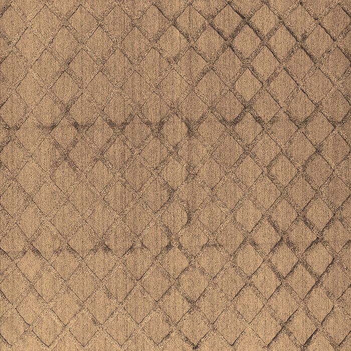 Square Machine Washable Oriental Brown Industrial Rug, wshurb3180brn