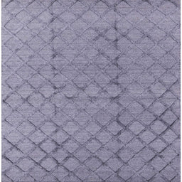 Square Mid-Century Modern Slate Blue Grey Oriental Rug, urb3180