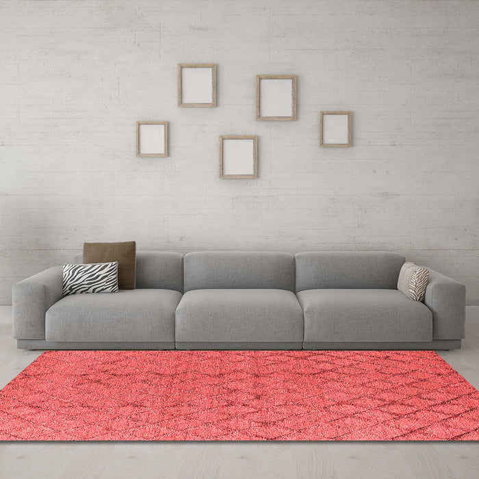 Industrial Red Washable Rugs
