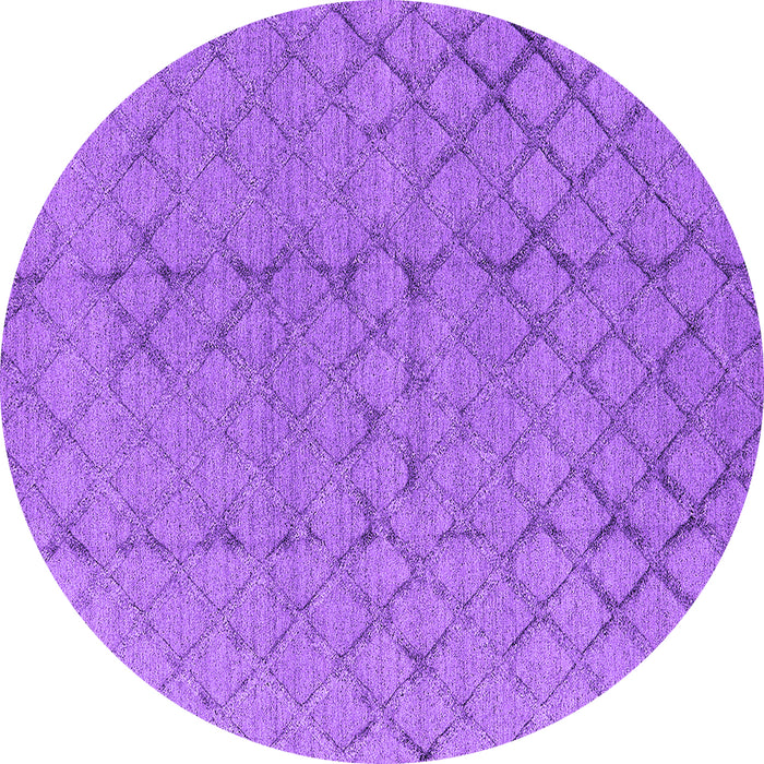 Round Oriental Purple Industrial Rug, urb3180pur