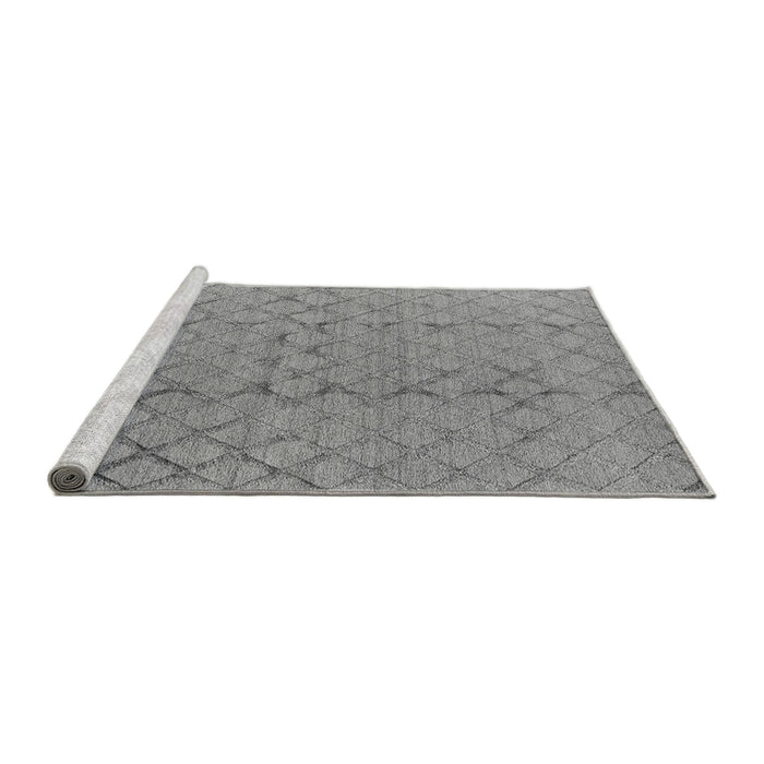 Sideview of Machine Washable Oriental Gray Industrial Rug, wshurb3180gry