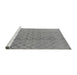 Sideview of Machine Washable Oriental Gray Industrial Rug, wshurb3180gry