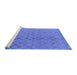 Sideview of Machine Washable Oriental Blue Industrial Rug, wshurb3180blu