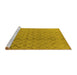 Sideview of Machine Washable Oriental Yellow Industrial Rug, wshurb3180yw