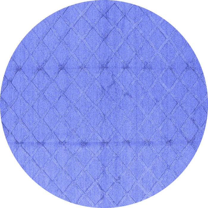 Round Oriental Blue Industrial Rug, urb3181blu