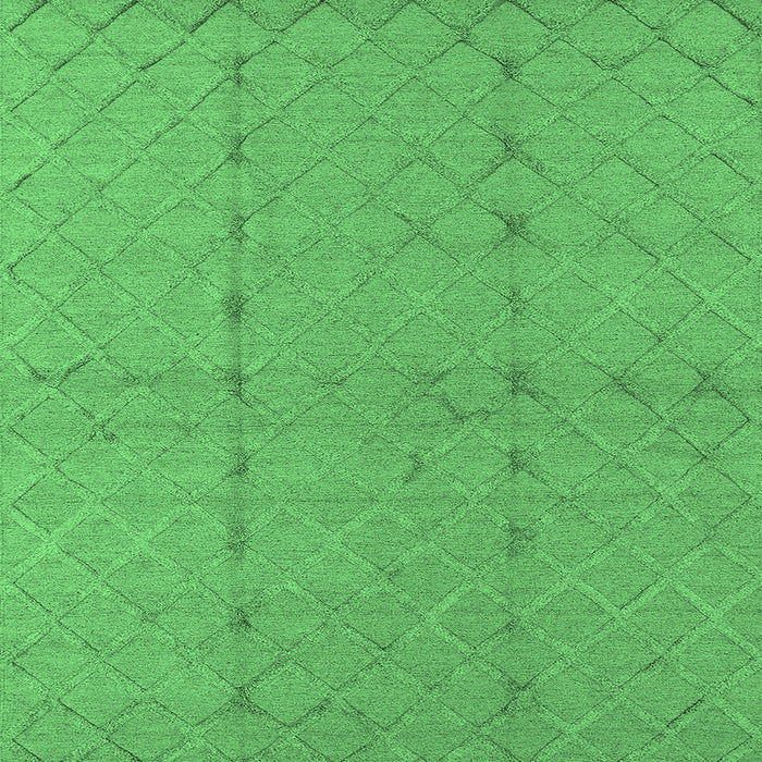 Square Machine Washable Oriental Emerald Green Industrial Area Rugs, wshurb3181emgrn