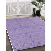 Mid-Century Modern Purple Oriental Rug, urb3181