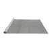 Sideview of Machine Washable Oriental Gray Industrial Rug, wshurb3181gry