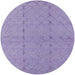 Round Machine Washable Industrial Modern Medium Purple Rug, wshurb3181