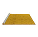 Sideview of Machine Washable Oriental Yellow Industrial Rug, wshurb3181yw