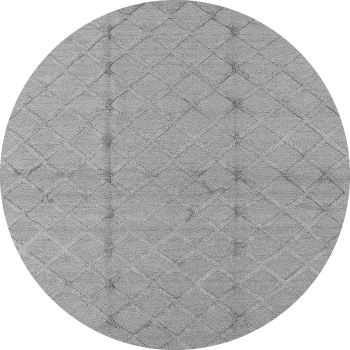 Round Oriental Gray Industrial Rug, urb3181gry