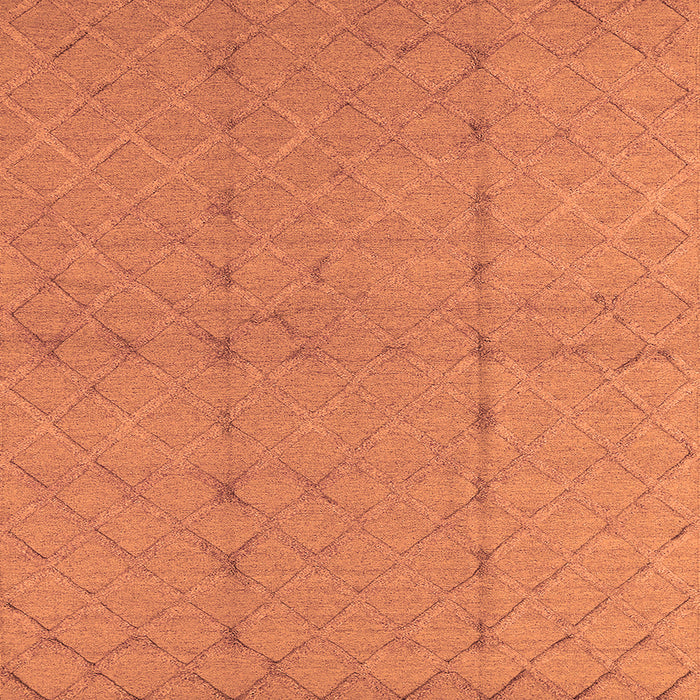 Square Machine Washable Oriental Orange Industrial Area Rugs, wshurb3181org