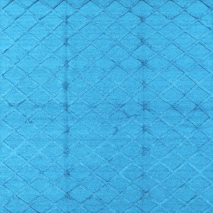 Square Machine Washable Oriental Light Blue Industrial Rug, wshurb3181lblu