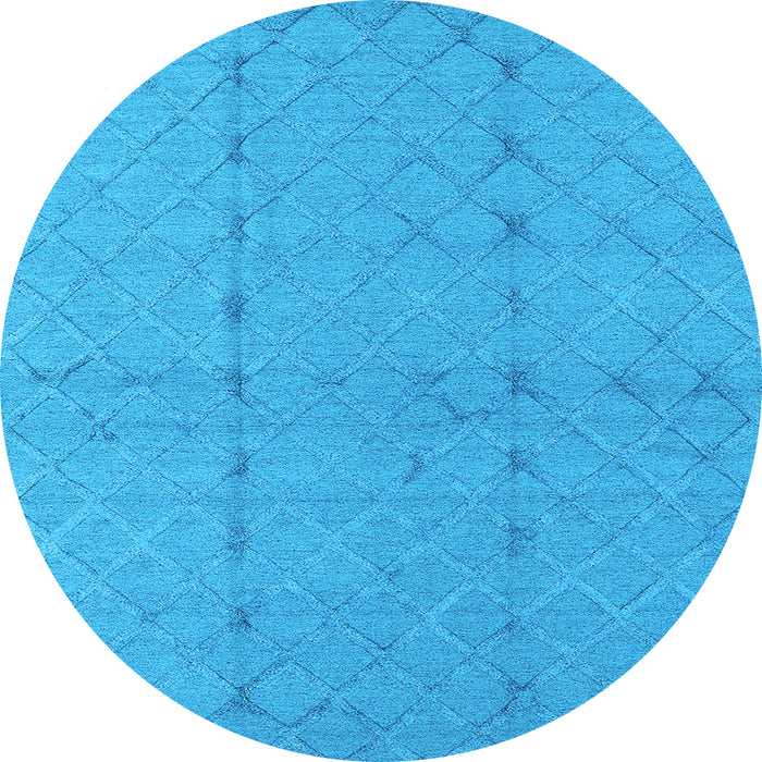 Round Oriental Light Blue Industrial Rug, urb3181lblu