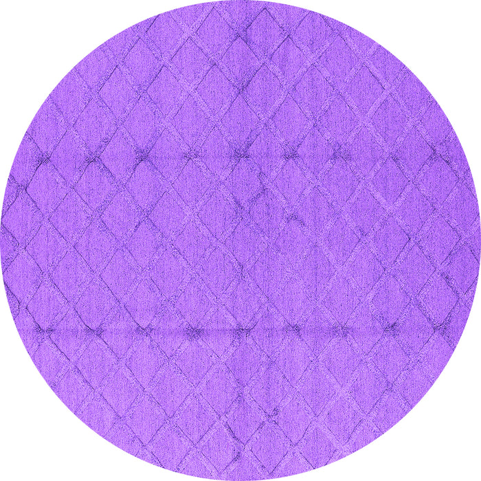 Round Oriental Purple Industrial Rug, urb3181pur