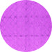 Round Oriental Pink Industrial Rug, urb3181pnk