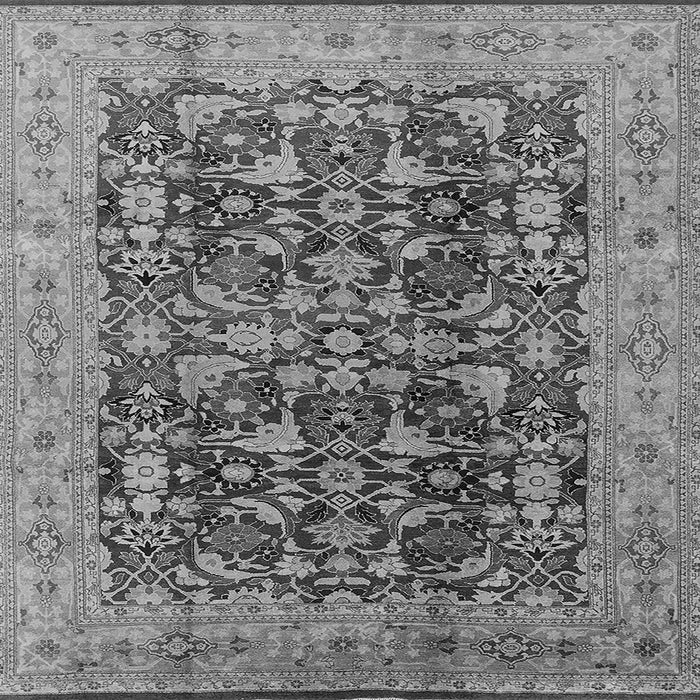 Square Oriental Gray Industrial Rug, urb3182gry