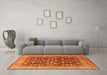 Machine Washable Oriental Orange Industrial Area Rugs in a Living Room, wshurb3182org