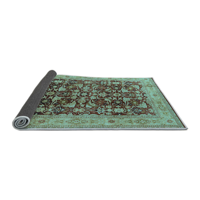 Sideview of Oriental Light Blue Industrial Rug, urb3182lblu