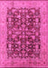 Machine Washable Oriental Pink Industrial Rug, wshurb3182pnk