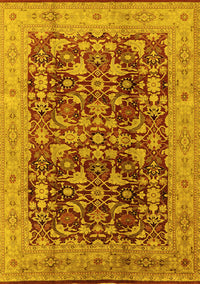 Oriental Yellow Industrial Rug, urb3182yw