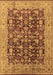 Machine Washable Oriental Brown Industrial Rug, wshurb3182brn