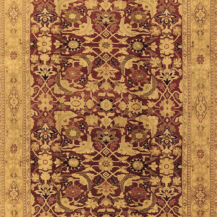 Machine Washable Oriental Brown Industrial Rug, wshurb3182brn