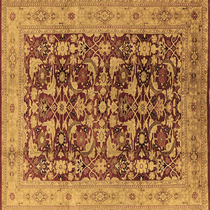 Square Oriental Brown Industrial Rug, urb3182brn