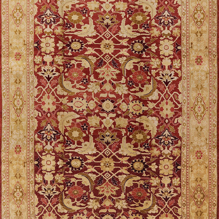 Mid-Century Modern Mahogany Brown Oriental Rug, urb3182