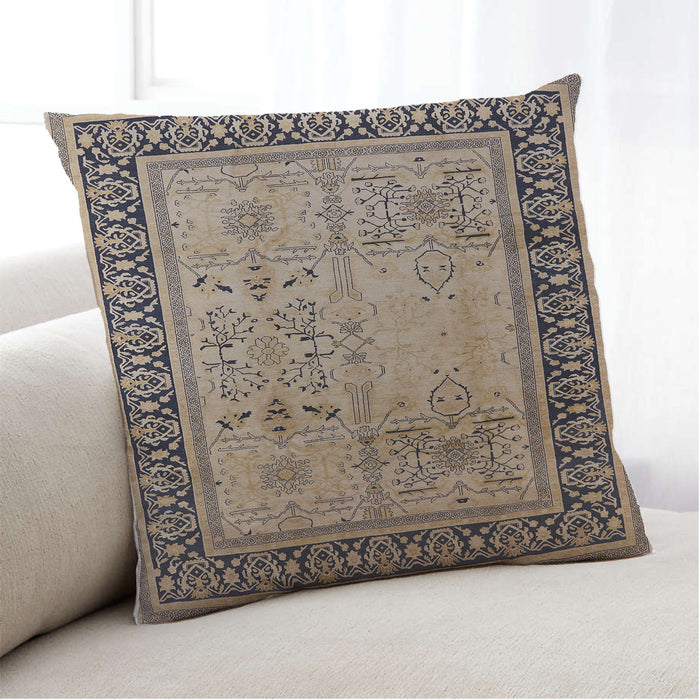 Lifestyle Image of Mid-Century Modern Urban Square Coffee Brown Throw Pillow, 18 inch by 18 inch, pwurb3183