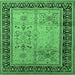 Square Oriental Emerald Green Industrial Rug, urb3183emgrn