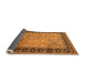 Sideview of Oriental Orange Industrial Rug, urb3183org