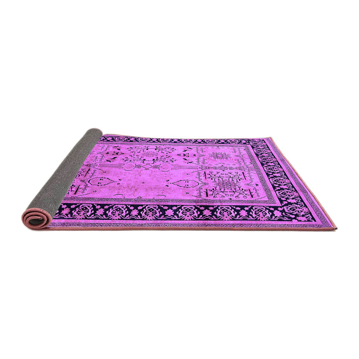 Sideview of Oriental Purple Industrial Rug, urb3183pur