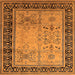 Square Oriental Orange Industrial Rug, urb3183org