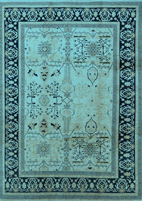 Oriental Light Blue Industrial Rug, urb3183lblu