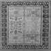 Square Machine Washable Oriental Gray Industrial Rug, wshurb3183gry