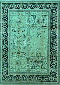 Oriental Turquoise Industrial Rug, urb3183turq