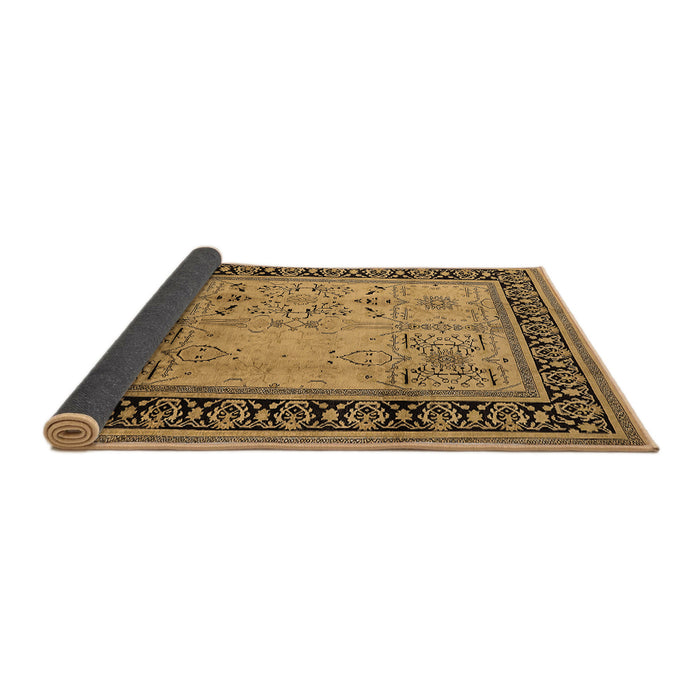Sideview of Oriental Brown Industrial Rug, urb3183brn