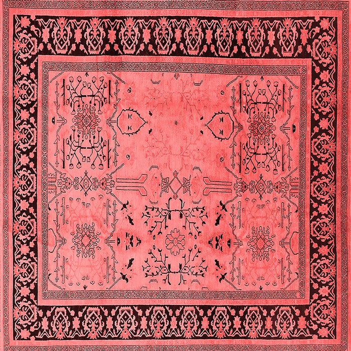 Machine Washable Oriental Red Industrial Rug, wshurb3183red