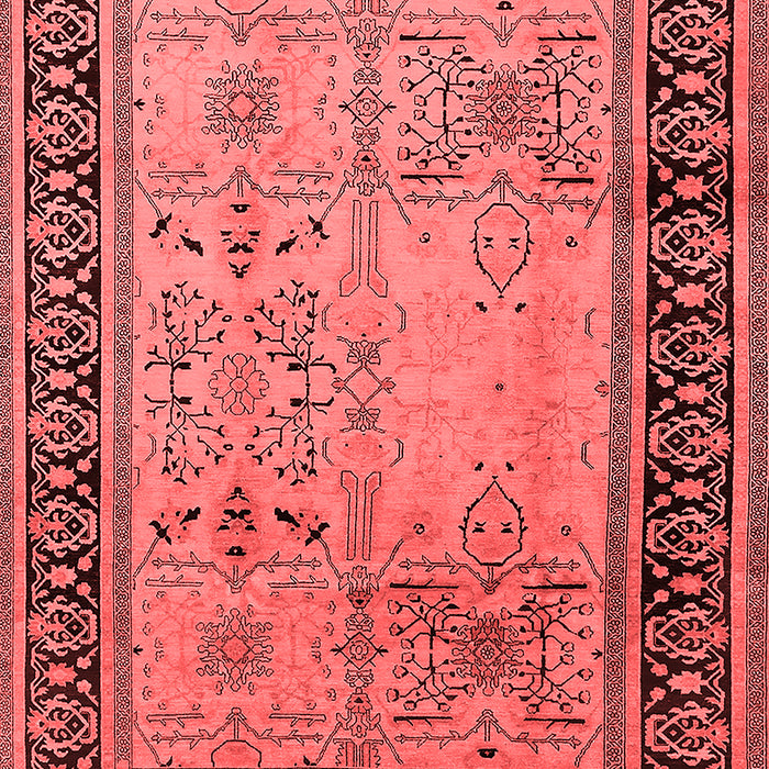 Machine Washable Oriental Red Industrial Rug, wshurb3183red