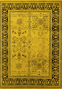 Oriental Yellow Industrial Rug, urb3183yw