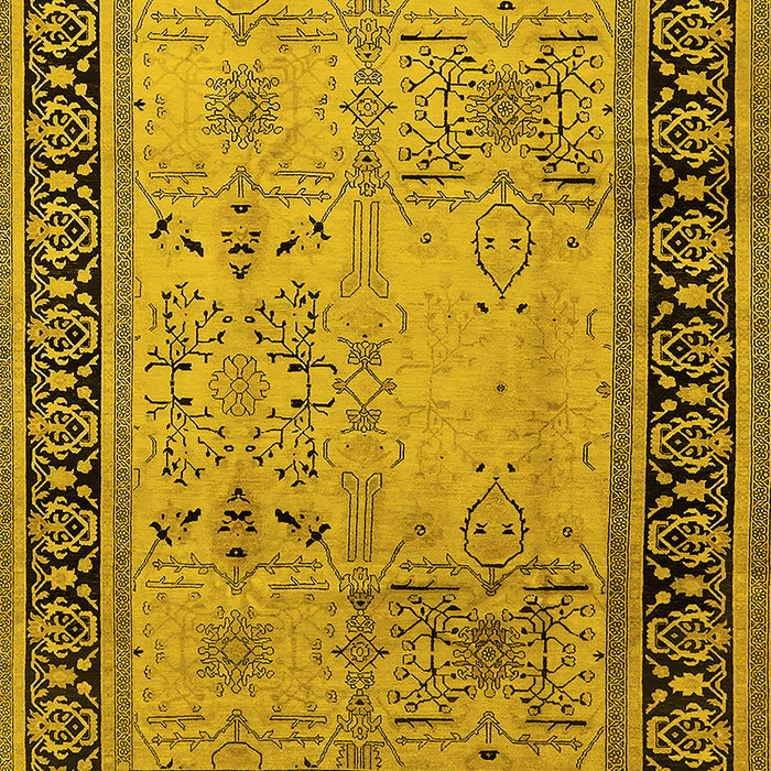 Oriental Yellow Industrial Rug, urb3183yw