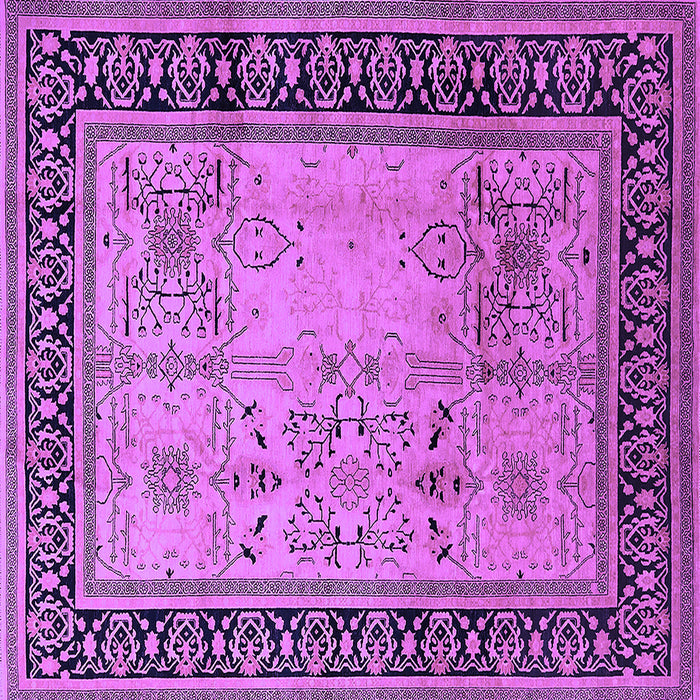 Square Oriental Purple Industrial Rug, urb3183pur