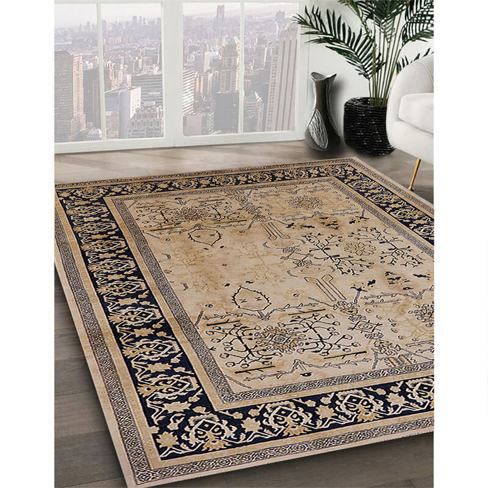 Machine Washable Industrial Modern Coffee Brown Rug in a Family Room, wshurb3183