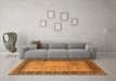 Machine Washable Oriental Orange Industrial Area Rugs in a Living Room, wshurb3183org