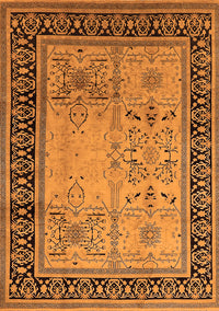 Oriental Orange Industrial Rug, urb3183org