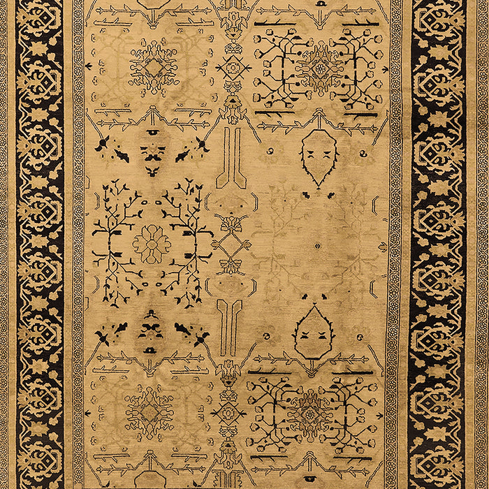 Machine Washable Oriental Brown Industrial Rug, wshurb3183brn