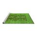 Sideview of Machine Washable Oriental Green Industrial Area Rugs, wshurb3184grn